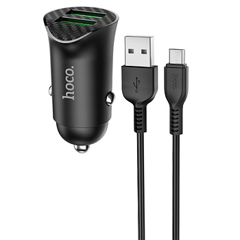 Автомобильное зарядное устройство HOCO Z39 Usb-a Usb-a 18w