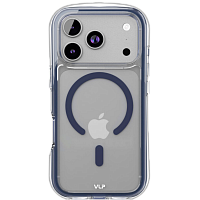 Чехол защитный VLP Bubble Case с MagSafe для iPhone 17 Pro Max (Blue)